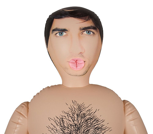 Надувная секс-кукла телесного цвета с фаллосом Orion Long Dong Jonny 0513350