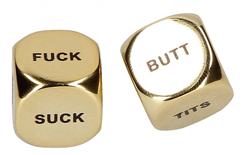 Золотистые игральные кубики Shots Media BV Kink Dice SLI175