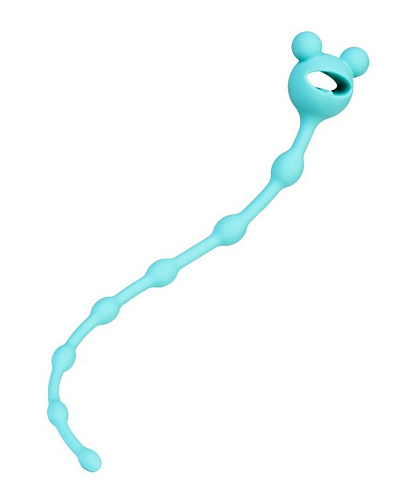 Мятная силиконовая анальная цепочка ToyFa Froggy 356003 (27,4 см)