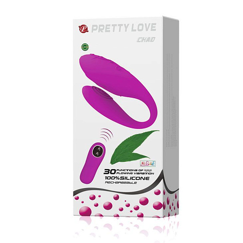 Лиловый вибратор для двоих с дистанционным управлением Baile Chao BI-014240