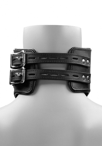 Чёрный широкий ошейник Shots Media BV Heavy Duty Padded Posture Collar PAI004BLK