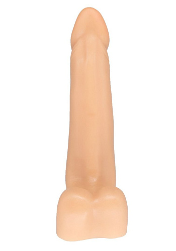 Фаллоимитатор с мошонкой и отверстием для крепления на плаг Харнесс LOVETOY (А-Полимер) 205000 (17,8 см)