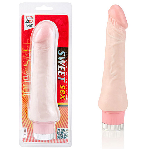 Вибромассажёр телесного цвета Erotic Fantasy Sweet Sex EFD-013 (19,5 см)