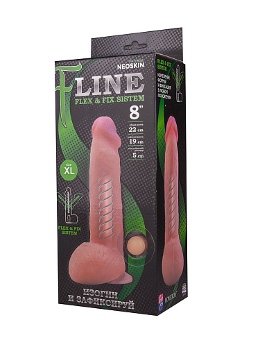 Телесный фаллоимитатор на присоске LOVETOY (А-Полимер) F LINE 582703 (22 см)