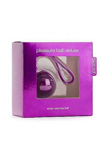 Фиолетовый вагинальный шарик Shots Media BV Pleasure Ball Deluxe SHT100DPUR