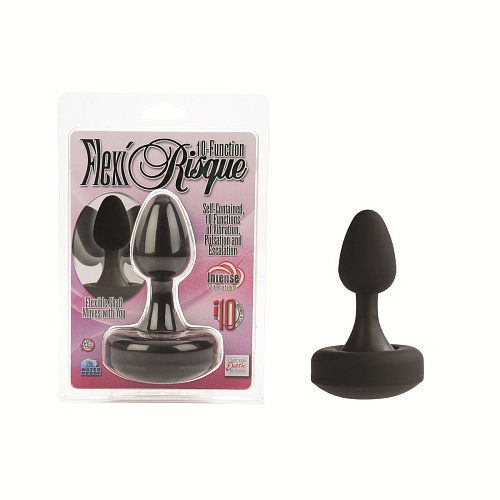 Чёрный анальный плаг с 10 функциями California Exotic Novelties FLEXI RISQUE SE-0393-25-2 (11 см)