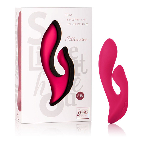 Двойной красный вибромассажёр California Exotic Novelties Silhouette S16 SE-4593-25-3