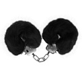Чёрные меховые наручники с ключиками Baile Love BI-026024-0803