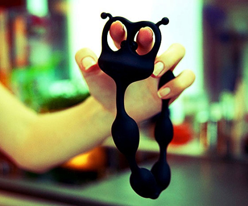 Чёрная анальная цепочка Fun Factory Flexy Felix 38008 (31 см)