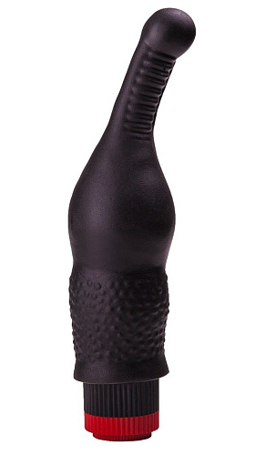 Чёрный анальный вибромассажёр с тоненьким стволом LOVETOY (А-Полимер) 412200 (17 см)