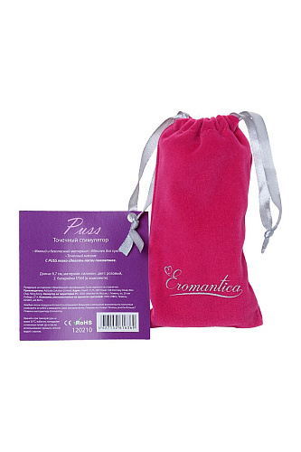 Розовый мини-вибраторс ушками Eromantica PUSS 120210 (8,5 см)