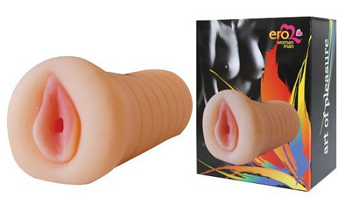 Мастурбатор-вагина телесного цвета Bior toys Erowoman-Eroman E-10180