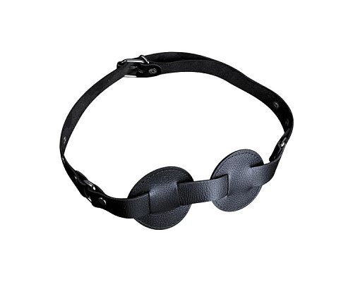 Чёрная кожаная маска на глаза для эротических игр Sitabella 3086-1