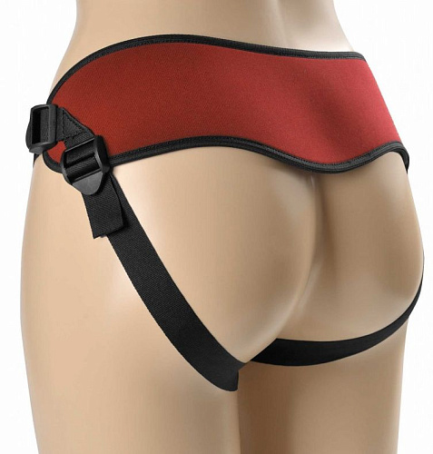 Красно-черные трусики с плагом Sitabella Dual Peak 7154-2 XL (размер L-XL)