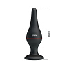 Чёрная анальная пробка на присоске среднего размера Baile Sensitive Prostate Plug BI-014459-0801 (14 см)