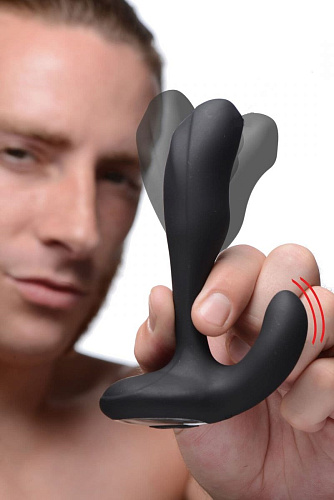 Чёрный массажёр простаты XR Brands Pro-Bend Bendable Prostate Vibrator AG252