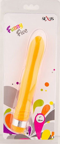 Водонепроницаемый оранжевый вибратор Sexus 931007-11 (18 см)