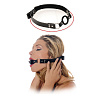 Чёрный кляп с О-кольцом Pipedream Open Mouth Gag PD3843-00