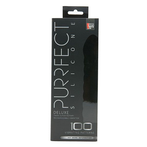 Ярко-розовый вибратор со спиралевидным рельефом Dream Toys PURRFECT SILICONE DELUXE 100 FUNCTION 21299 (18 см)