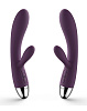 Фиолетовый вибратор с клиторальным стимулятором Svakom Alice SUDV-02-04 (17 см)