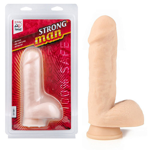 Реалистичный фаллоимитатор с мошонкой Erotic Fantasy Strong Man EF-T207 (16 см)