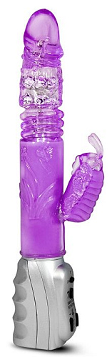 Фиолетовый вибромассажёр Blush Novelties Butterfly Stroker BL-29531 (29,8 см)