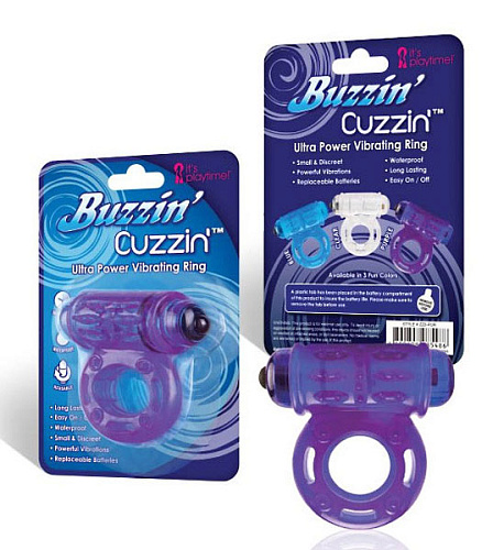 Мощное фиолетовое вибро-кольцо со стимуляцией клитора Lux Fetish ZZ2-PUR