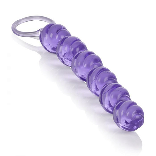 Фиолетовая анальная цепочка California Exotic Novelties Swirl Pleasure Beads SE-1315-14-2 (20 см)