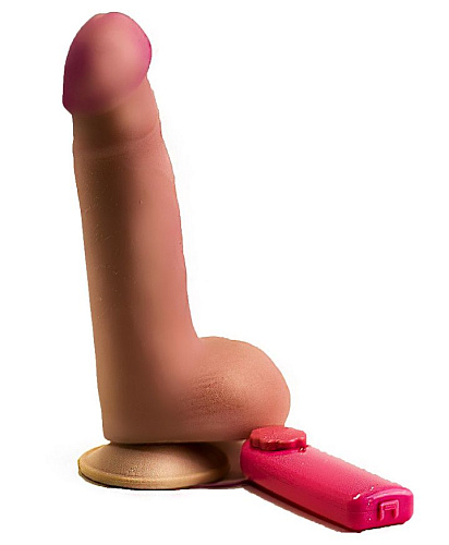 Вибратор-реалистик с выносным блоком управления телесного цвета LOVETOY (А-Полимер) 823520 (18,2 см)