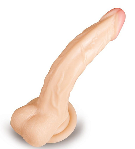 Телесный фаллоимитатор с подошвой-присоской Brazzers DWS007 (22,5 см)