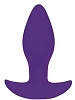 Фиолетовая коническая анальная вибровтулка с ограничителем Bior toys ST-40178-5 (8,5 см)