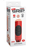 Красно-чёрный мастурбатор-ротик с вибрацией Pipedream Extreme Toyz Mega Grip Vibrating Stroker Mouth RD291