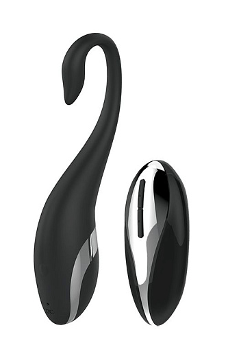 Чёрное виброяйцо Tonga NAGHI NO.36 RECHARGEABLE REMOTE EGG 530036