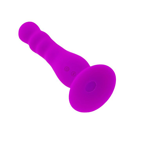 Перезаряжаемый лиловый анальный стимулятор Baile Moving BI-014172 (16 см)
