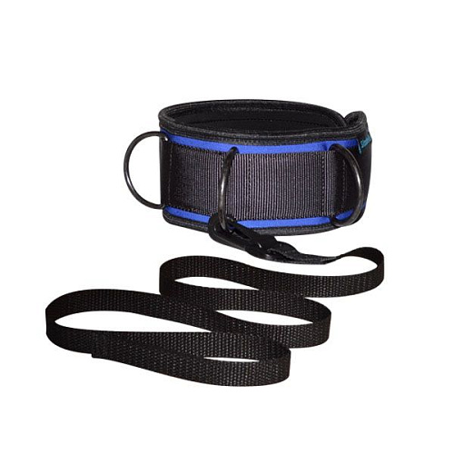 Сине-черный неопреновый ошейник с поводком Sitabella 7102-5