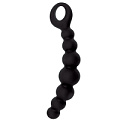 Чёрная анальная цепочка Toyz4lovers CATERPILL-ASS SILICONE BLACK T4L-00700918 (19,5 см)