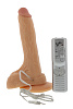 Многоскоростной реалистичный вибратор с мощной присоской и пультом телесного цвета NMC 110901 (19 см)