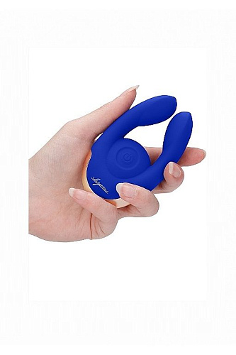 Синий клиторальный стимулятор Shots Media BV Fancy ELE006BLU (9,8 см)