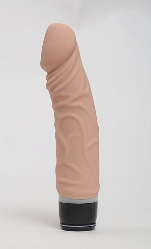 Телесный силиконовый вибратор-реалистик с 7 режимами вибрации 4sexdreaM 47480 (19,5 см)
