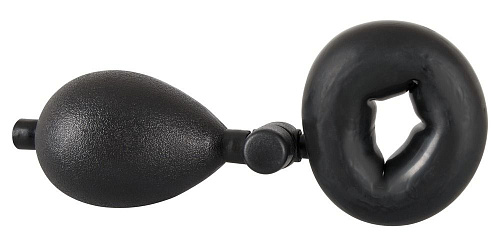 Кольцо для пениса  чёрного цвета с подкачкой Orion 0522244