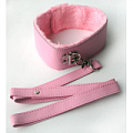 Розовый ошейник с поводком на карабине Bior toys MLF-90093-6