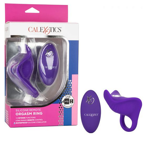 Фиолетовое перезаряжаемое эрекционное кольцо California Exotic Novelties Silicone Remote Orgasm Ring SE-0077-75-3