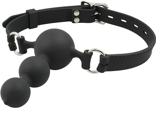 Чёрный кляп с ёлочкой Pipedream Silicone Face Fucker Gag PD3698-01