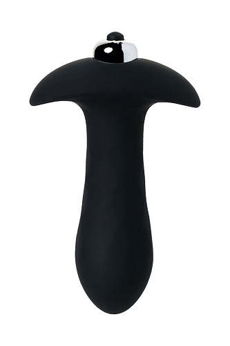 Чёрная анальная втулка с вибрацией S-HANDE DIAMON SHD-063 (10,3 см)