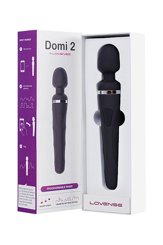 Чёрный вибромассажёр Lovense Domi 2 LE-08 (23,3 см)