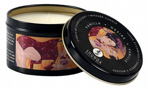 Массажная аромасвеча с запахом ванили Shunga 4501old