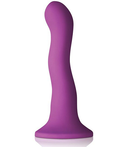 Фиолетовый изогнутый фаллоимитатор NS Novelties Colours Wave 6 Dildo NSN-0409-15