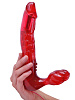 Безремневой красный вагинальный страпон с вибратором Toy Joy Bend Over Boyfriend Red 3006009696 (21 см)