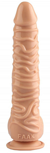 Телесный реалистичный фаллоимитатор на присоске Сумерки богов 1016-57 BX DD (26,5 см)