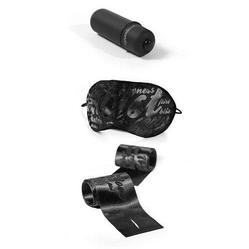 Чёрный эротический набор с вибропулей Bijoux Indiscrets Instruments of Pleasure 0154